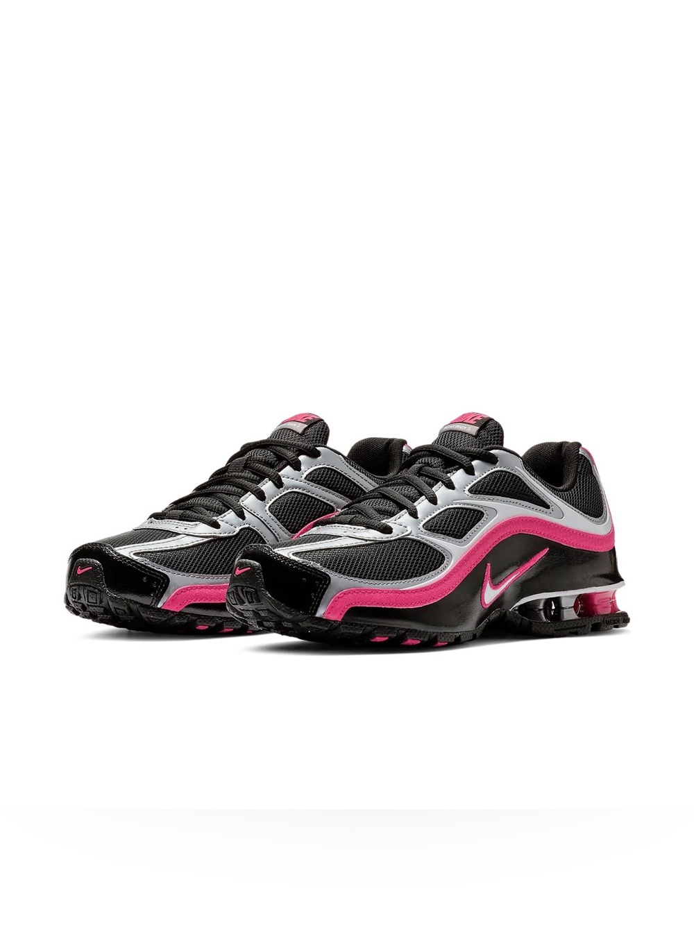 NIKE REAX RUN 5 Black Pink Metallic Gray Sneakers Women's Size 6.5
407987-001